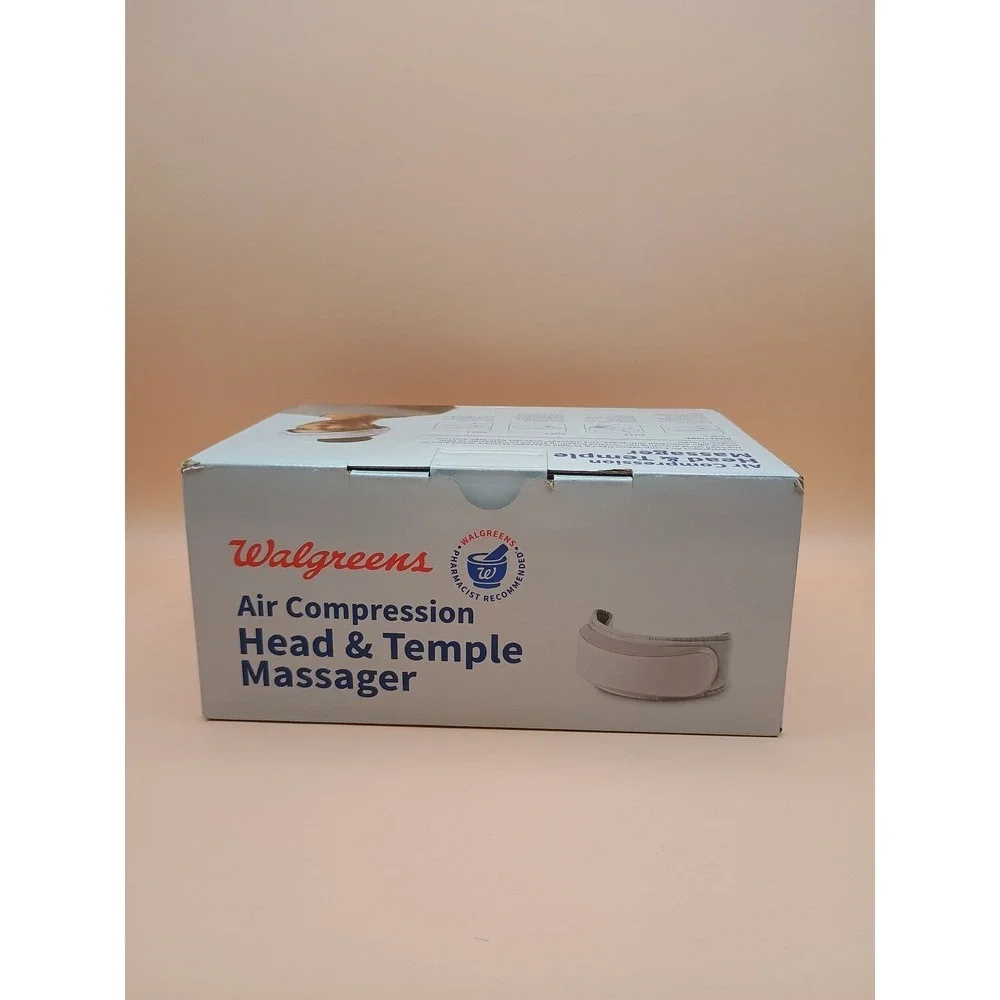 Walgreens Air Compression Head & Temple Massager‎ Adjustable Rechargeable White